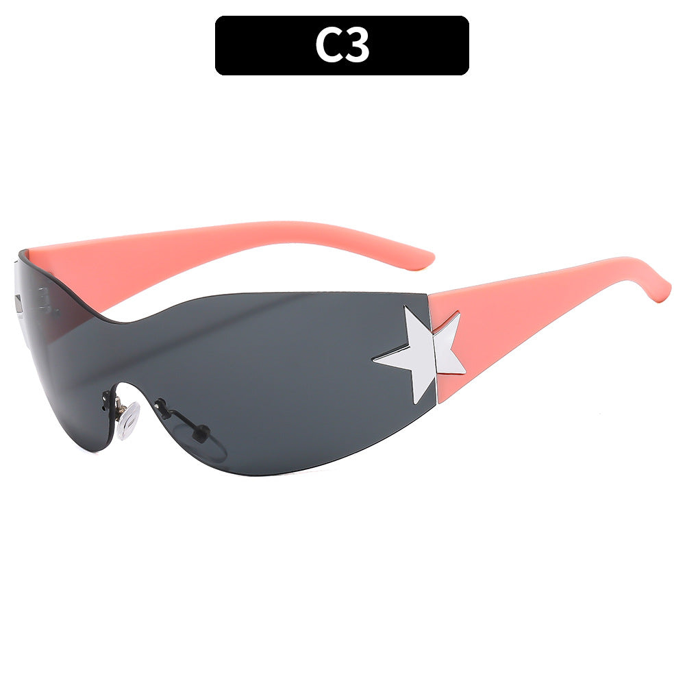 Gafas de sol de decoración de estrellas de cinco puntas y2k para niños al por mayor Gafas de sol